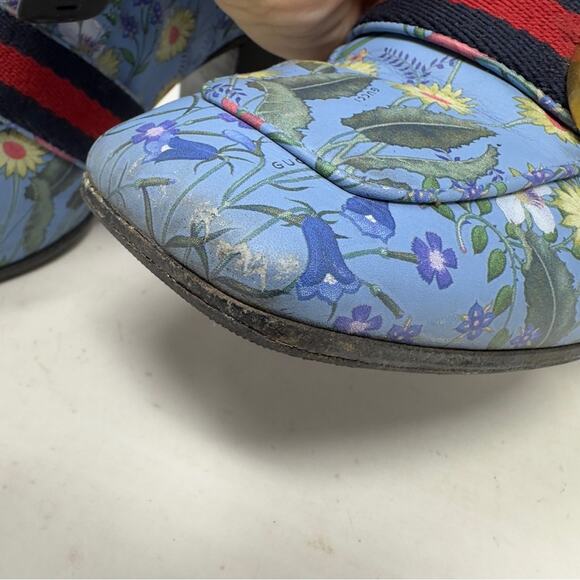 Gucci Marmont Peyton Flora Pearl Web Stripe Boots Size 37 - Picture 5 of 14